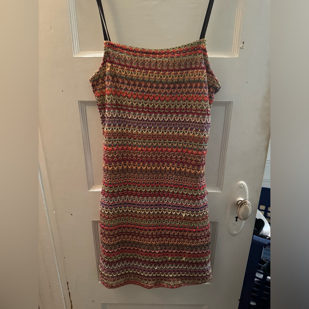 Pretty retro style rainbow dress